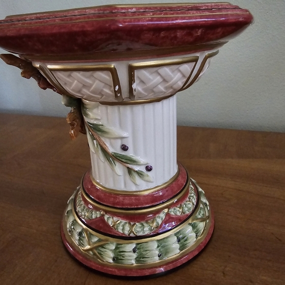 Fitz and Floyd Vintage Ceramic Candleholder – Equestrian Chestnut Fall Decor - Picture 7 of 13